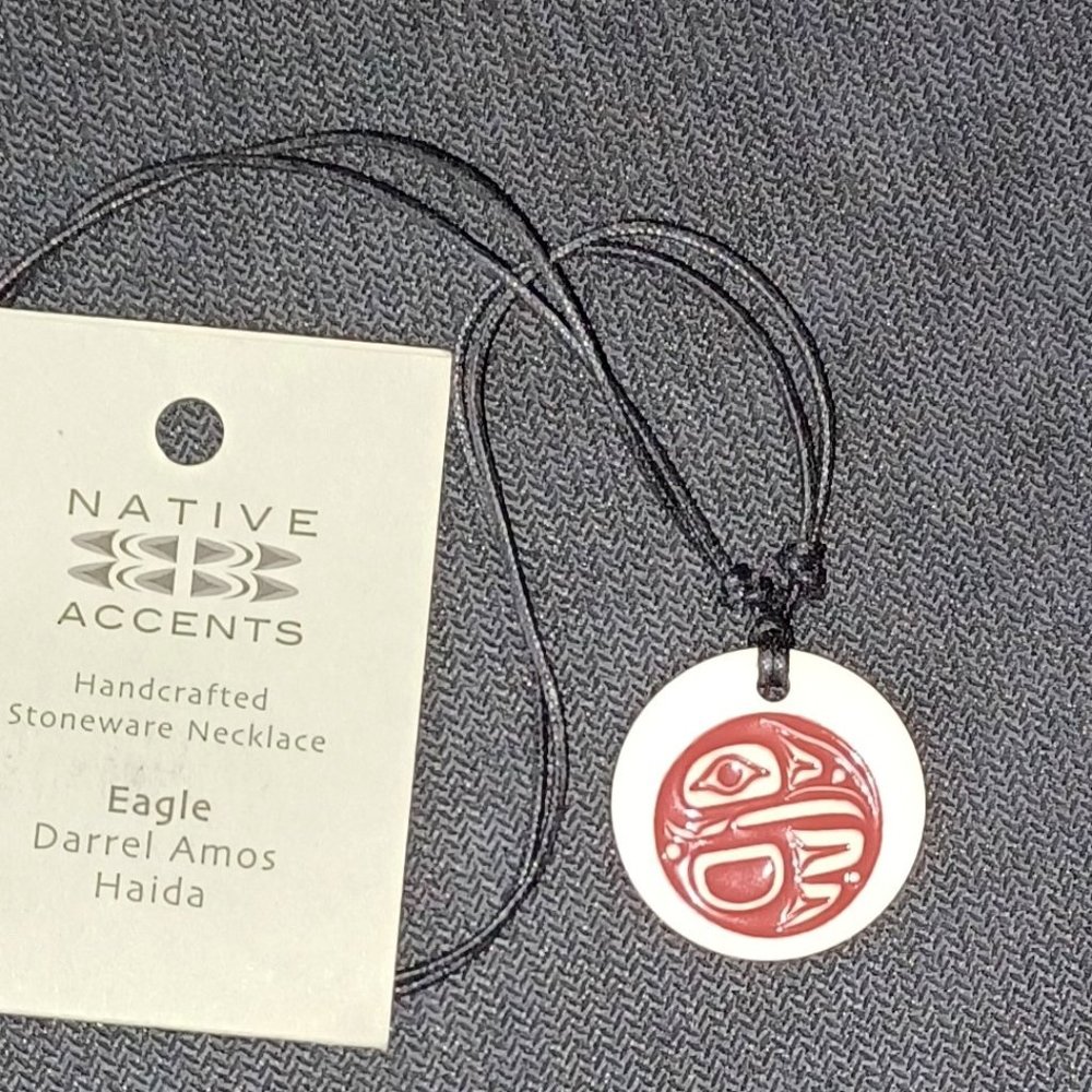 Necklace eagle Darrel amos haida native accents